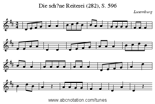 Die sch?ne Reiterei (282), S. 596 - staff notation