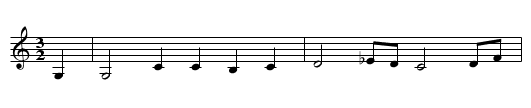 Die Schwestern - staff notation