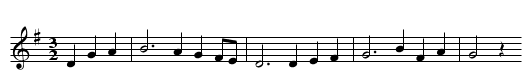 Die Todesbraut - staff notation