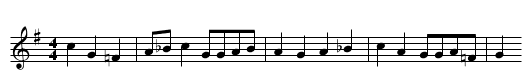 Die Todesbraut - staff notation