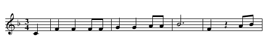 Die wiedergefundene Schwester - staff notation