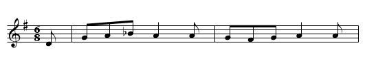 Die wiedergefundene Tochter - staff notation