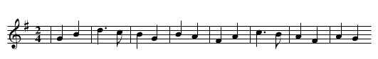 Die zehnte Tochter - staff notation