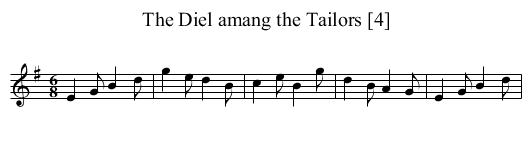 Diel amang the Tailors [4], The - staff notation