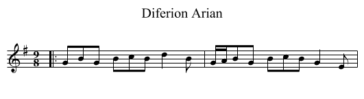 Diferion Arian - staff notation