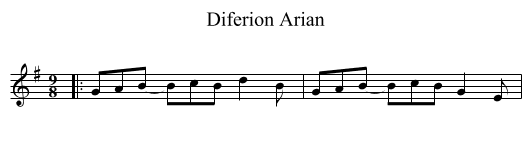 Diferion Arian - staff notation