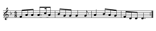 Difyrrwch Gwyr Dyfi - staff notation