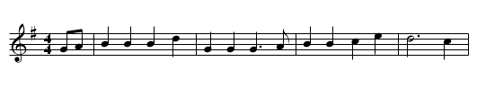 Difyrrwch Gwyr Llanfabon - staff notation