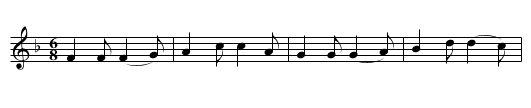 Difyrwch gw?r Llanelltyd - staff notation