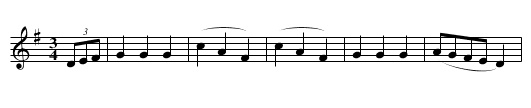 Difyrwch gw?r Môn - staff notation