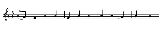 Difyrwch y Brenin Arthur - staff notation