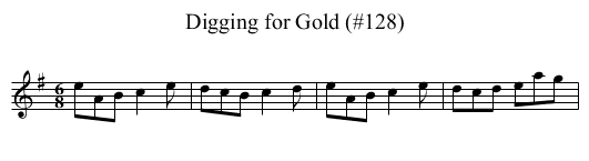 Digging for Gold (#128) - staff notation