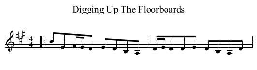 Digging Up The Floorboards - staff notation