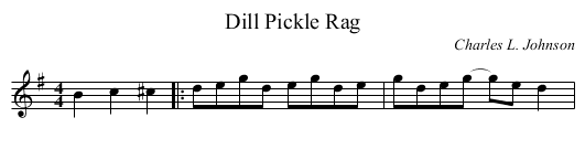 Dill Pickle Rag - staff notation