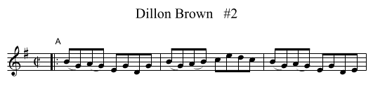 Dillon Brown   #2 - staff notation