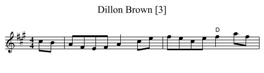 Dillon Brown [3] - staff notation