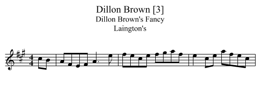 Dillon Brown [3] - staff notation