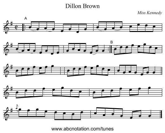 Dillon Brown - staff notation