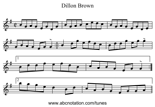 Dillon Brown - staff notation