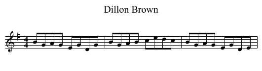 Dillon Brown - staff notation