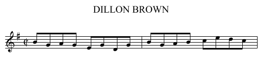 DILLON BROWN - staff notation