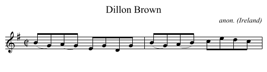 Dillon Brown - staff notation