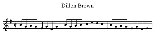 Dillon Brown - staff notation
