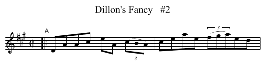 Dillon's Fancy   #2 - staff notation