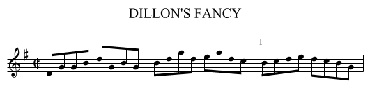 DILLON'S FANCY - staff notation