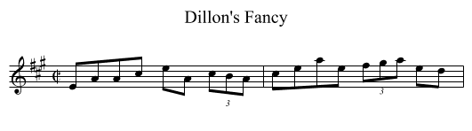 Dillon's Fancy - staff notation