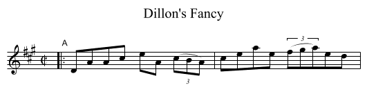 Dillon's Fancy - staff notation