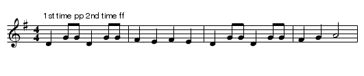 Dilwyn - staff notation