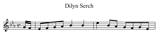 Dilyn Serch - staff notation