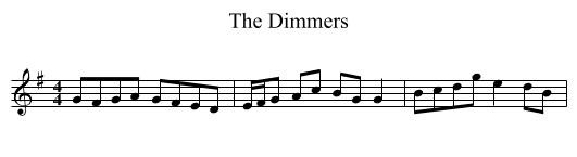 Dimmers, The  - staff notation