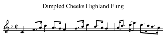 Dimpled Cheeks Highland Fling - staff notation