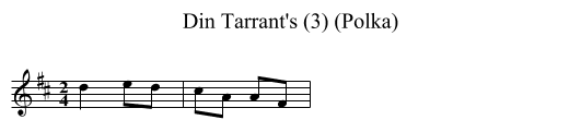 Din Tarrant's (3) (Polka) - staff notation