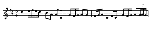 Din Tarrant's #3 - staff notation