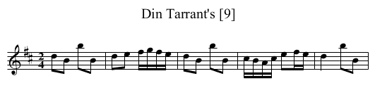 Din Tarrant's [9] - staff notation