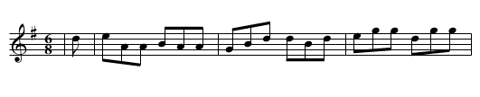 Din Tarrant's Favorite - staff notation