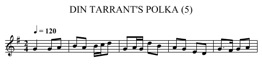 DIN TARRANT'S POLKA (5) - staff notation