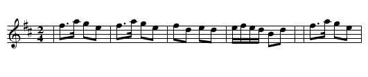 Din Tarrant's Polka - staff notation