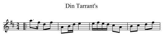 Din Tarrant's - staff notation