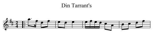 Din Tarrant's - staff notation