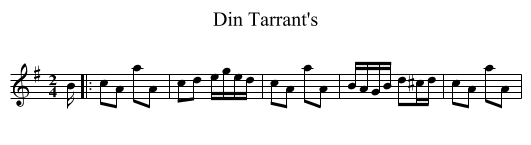 Din Tarrant's - staff notation
