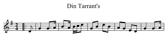 Din Tarrant's - staff notation