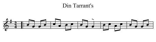 Din Tarrant's - staff notation