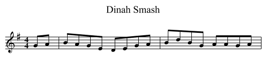 Dinah Smash - staff notation