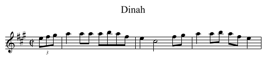 Dinah - staff notation