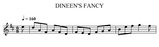 DINEEN'S FANCY - staff notation