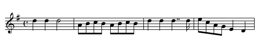 Ding, Dong, Bell - staff notation